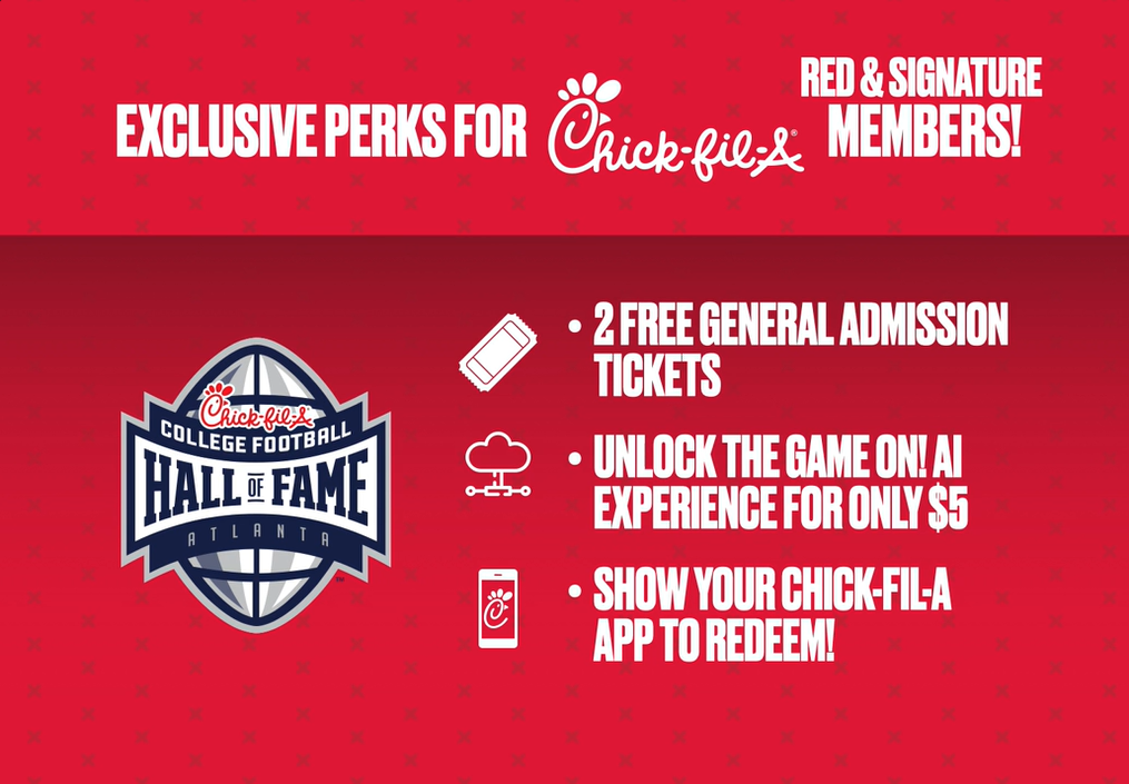 Exclusive Chick-fil-A Member Benefits at the College Football Hall of Fame